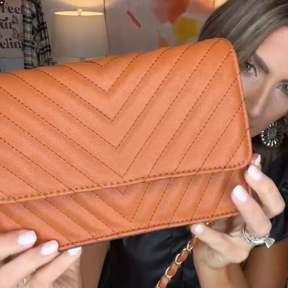 Brown Quilted Gold Crossbody & Wallets Set - Picture 4 of 7